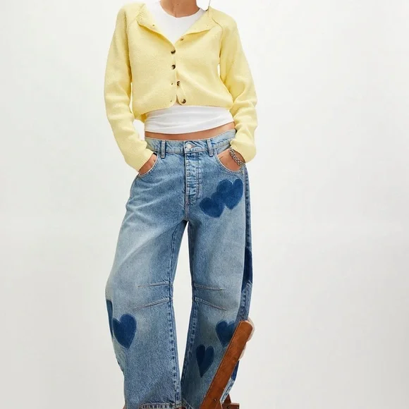 We The Free Denim Heart Flare Jeans - Picture 3 of 12